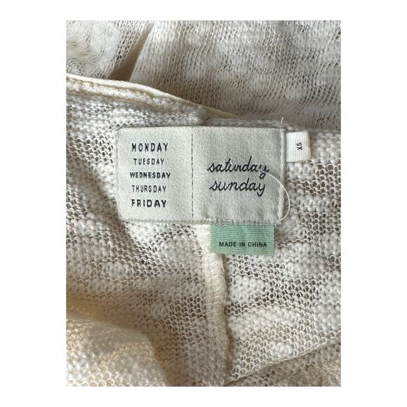 Saturday Sunday Anthropologie Top Women XS Spalliera Lace Trim Tunic Cotton Boho - Picture 6 of 9